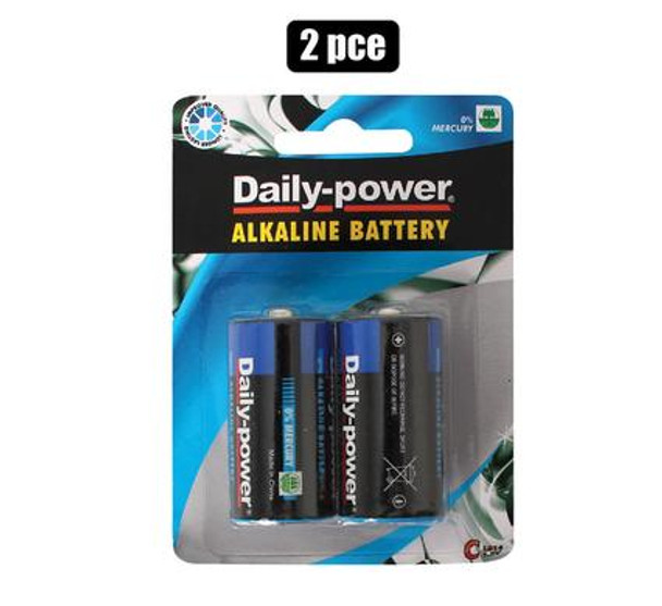 Batteries Alkaline Size: C 2pce