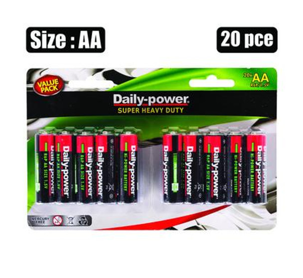 Batteries Size: AA 20pce