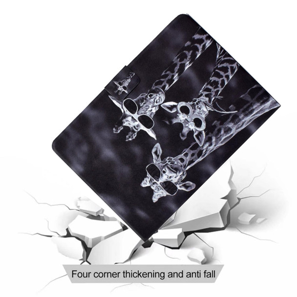 For Huawei MatePad SE Colored Drawing Horizontal Flip Tablet Leatherette Case(Three Deer)