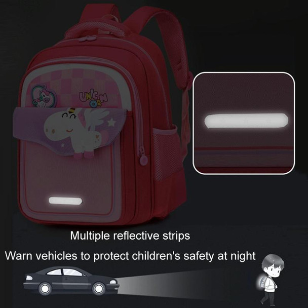 Kindergarten Burden-reducing Schoolbag Children Cute Cartoon Backpack(Navy Blue)
