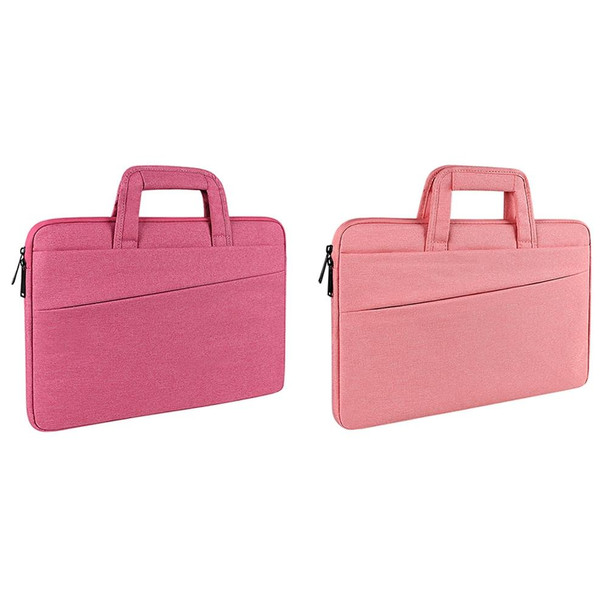 ST03 Waterproof Laptop Storage Bag Briefcase Multi-compartment Laptop Sleeve, Size: 13.3 inches(Pink)