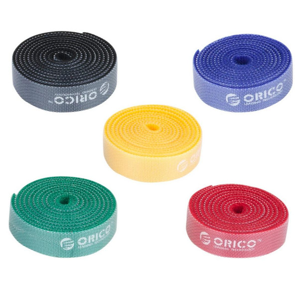 ORICO CBT-5S 5 in 1 Colors Reusable & Dividable Hook and Loop Sticky Cable Ties for Data Cable / Power Cord, Length: 1m