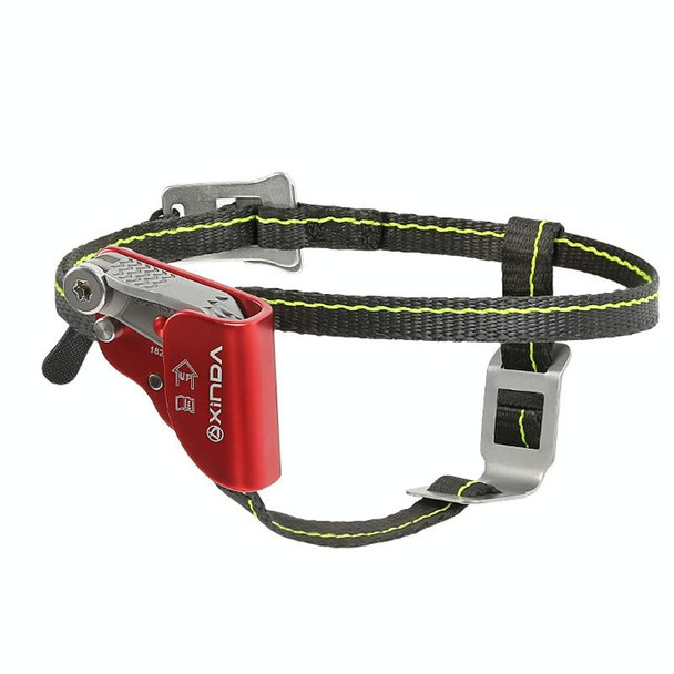 XINDA Outdoor Rock Climbing Foot Ascender Riser With Pedal Belt Grasp SRT Rope Gear(Right Foot Red)