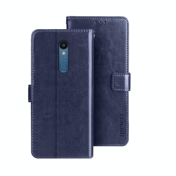 For Sharp Rouvo V idewei Crazy Horse Texture Leatherette Phone Case with Holder(Blue)