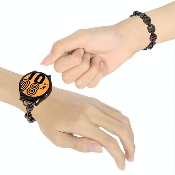 22mm Universal Metal Screw Chain Watch Band(Black)