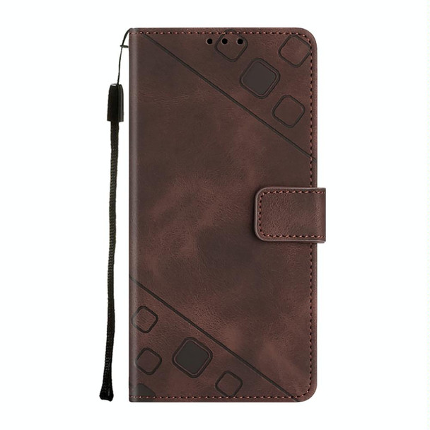 For Samsung Galaxy Note10 / Note10 5G Skin-feel Embossed Leatherette Phone Case(Brown)