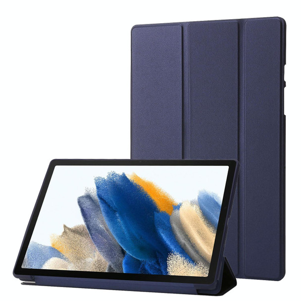 For Huawei Matepad SE 3-fold TPU Leatherette Tablet Case(Dark Blue)