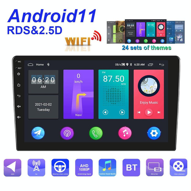 A2798 9 Inch Android WiFi 2+32G Central Control Large screen Universal Car Navigation Reversing Video Player, Style:Standard+4Lights Camera