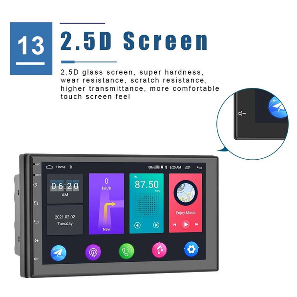 A2799 10 Inch Android WiFi 2+32G Central Control Large screen Universal Car Navigation Reversing Video Player, Style:Standard+4Lights Camera
