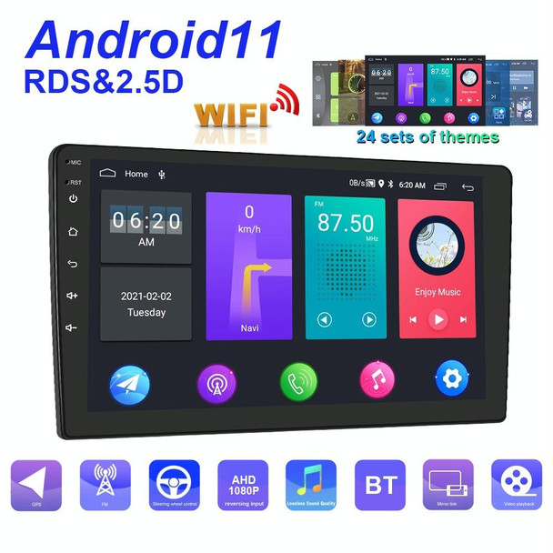 A2799 10 Inch Android WiFi 2+32G Central Control Large screen Universal Car Navigation Reversing Video Player, Style:Standard