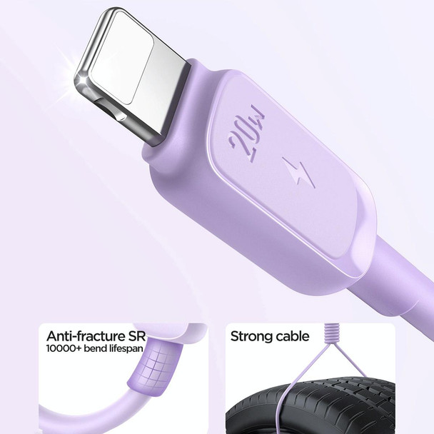 JOYROOM S-CL020A14 Multi-Color Series 20W USB-C / Type-C to 8 Pin Fast Charging Data Cable, Length:1.2m (Purple)