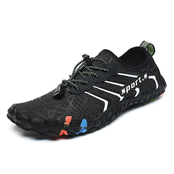 999 Lovers Style Soft Sole Outdoor Beach River Hiking Shoes, Size:45(Black)