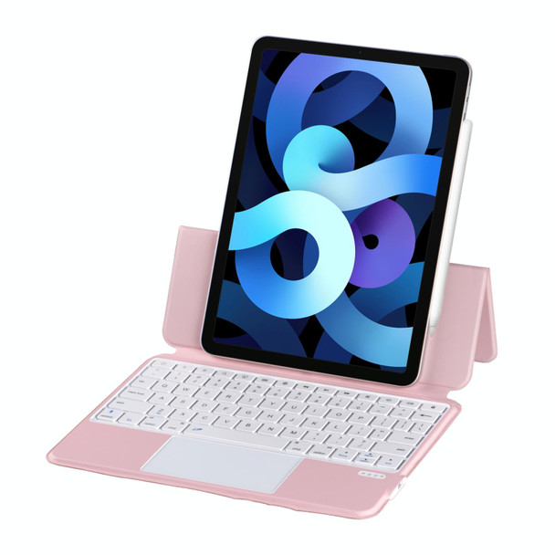 X3125-6 Integrated Thin Magnetic Bluetooth Keyboard Case For iPad Air 2022/Air 2020 10.9/Pro 11 2018/2020/2021/2022(Pink)