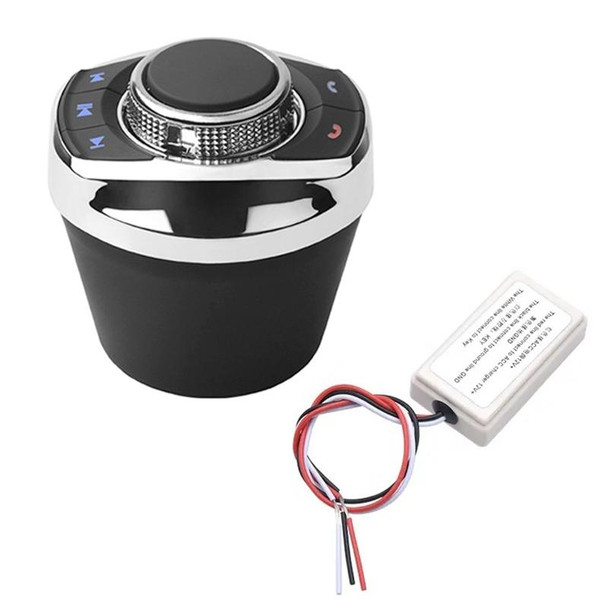 Multifunctional Car Cup Holder Wireless Knob Button Steering Wheel Button Remote Control with Light