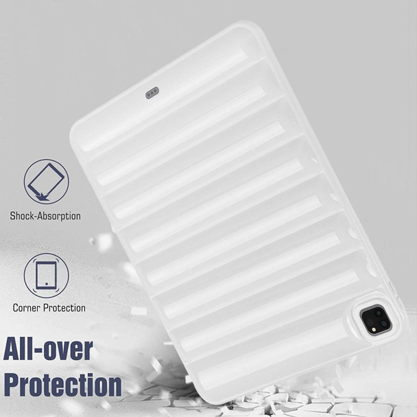 For iPad Pro 12.9 2022 / 2021 Eiderdown Cushion Shockproof Tablet Case(White)