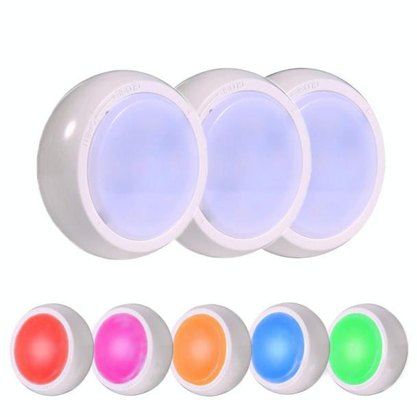 Ambience Pat Light Bedside Eye Protection Night Light, Color: RGBW Color Light Battery(3pcs No Remote Control)