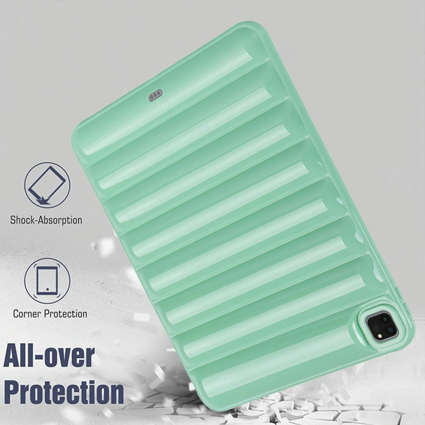 For iPad Pro 12.9 2022 / 2021 Eiderdown Cushion Shockproof Tablet Case(Green)