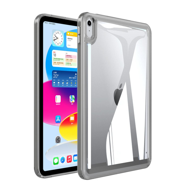 For iPad 10th Gen 10.9 2022 Transparent Acrylic Tablet Case(Black)
