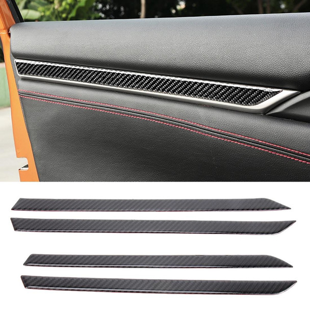 Carbon Fiber 3D Interior Door Trim Decals DIY Decorative Sticker for Honda Civic 10th Gen