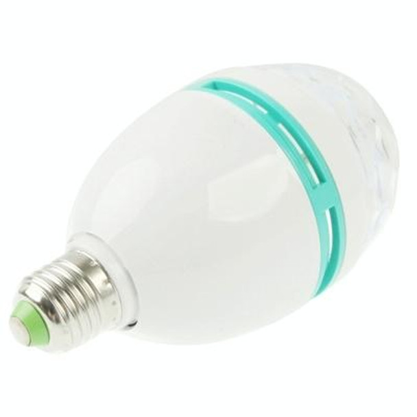 E27 3W Colorful Light LED Light Bulb,  Rotating Lamp, 240lm, AC 85-260V