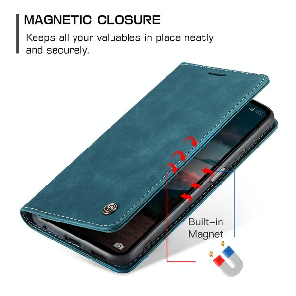 For Xiaomi Redmi Note 12 4G Global CaseMe 013 Multifunctional Horizontal Flip Leather Phone Case(Blue)