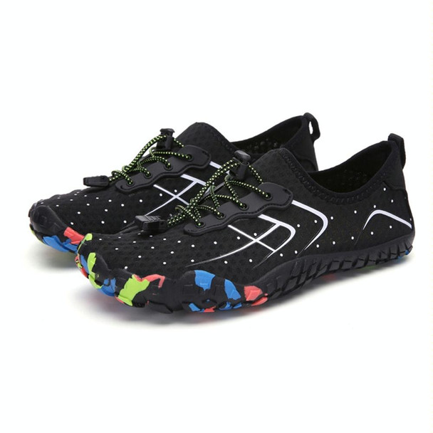 1888 Outdoor Hiking Sports and Anti-skid Wading Shoes, Size:44(Black Silver)