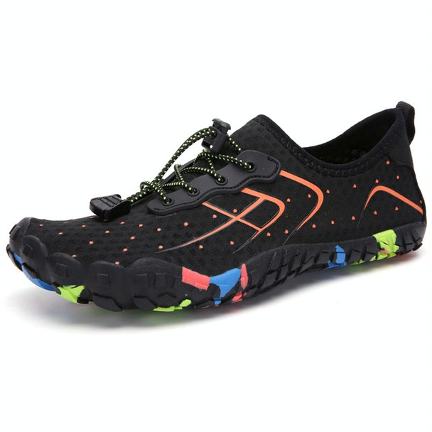 1888 Outdoor Hiking Sports and Anti-skid Wading Shoes, Size:41(Black Orange)