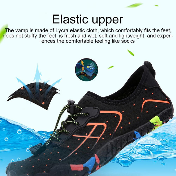 1888 Outdoor Hiking Sports and Anti-skid Wading Shoes, Size:41(Black Silver)