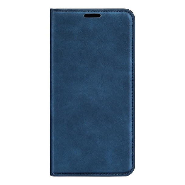 For Sony Xperia 1 V  Retro-skin  Magnetic Suction Leatherette Phone Case(Dark Blue)