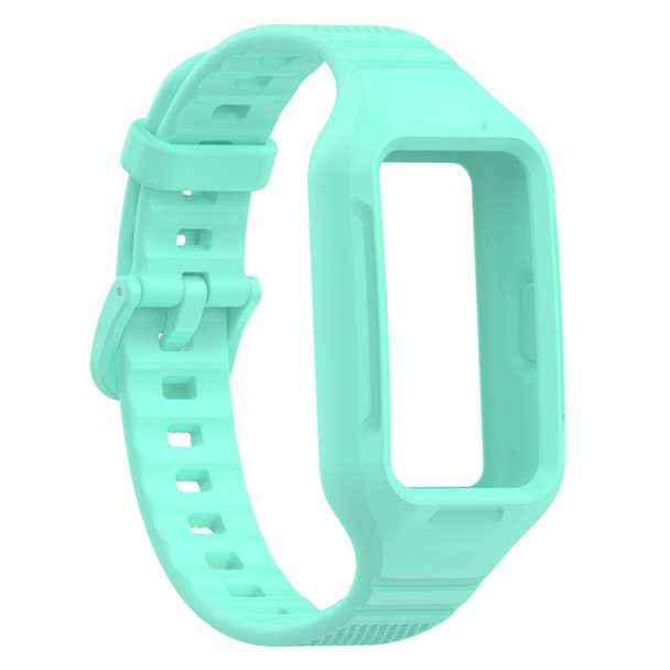 For Redmi Band 2 Dotted Plaid Color Buckle Integrated Watch Band(Green)