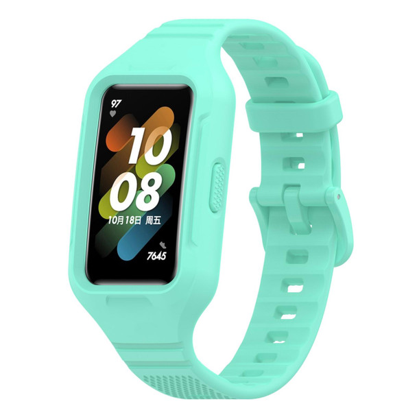 For Redmi Band 2 Dotted Plaid Color Buckle Integrated Watch Band(Green)