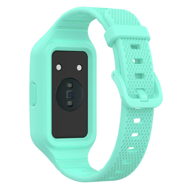 For Redmi Band 2 Dotted Plaid Color Buckle Integrated Watch Band(Green)