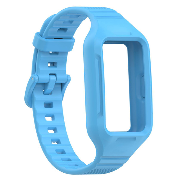 For Redmi Band 2 Dotted Plaid Color Buckle Integrated Watch Band(Sky Blue)