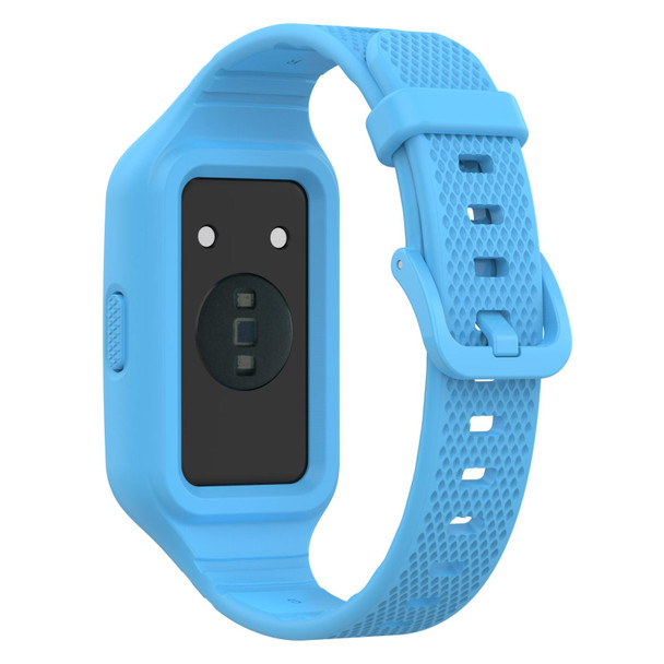 For Redmi Band 2 Dotted Plaid Color Buckle Integrated Watch Band(Sky Blue)