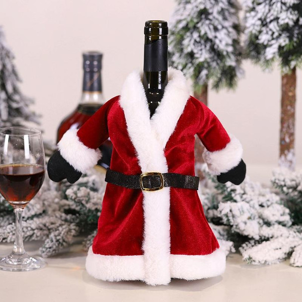 2 PCS Christmas Red Wine Bottle Cover Wine Bottle Decoration Creative Wine Bag(Dress)