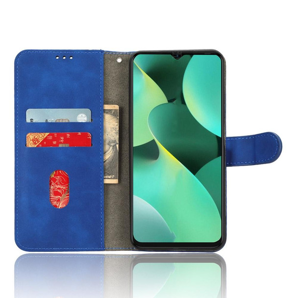 For TECNO Spark 10C Skin Feel Magnetic Flip Leatherette Phone Case(Blue)