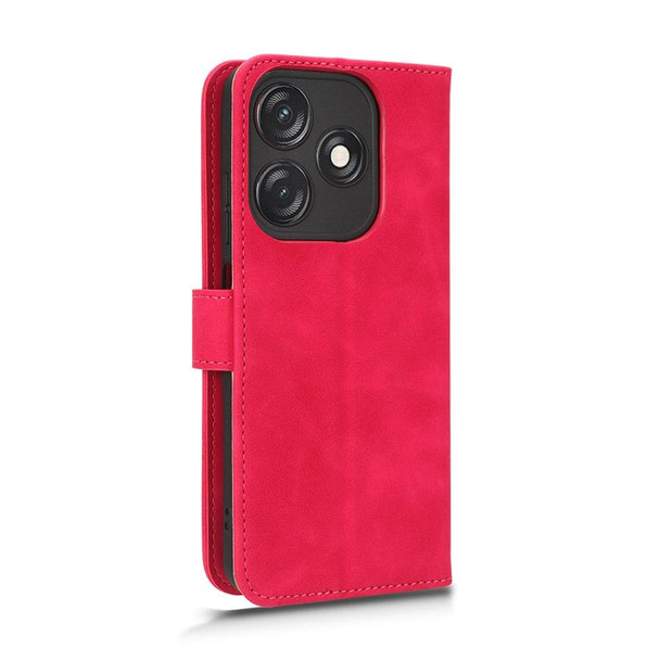 For TECNO Spark 10C Skin Feel Magnetic Flip Leatherette Phone Case(Rose Red)