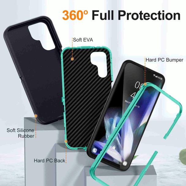 For Samsung Galaxy A14 5G Life Waterproof Rugged Phone Case(Dark Blue + Light Blue)