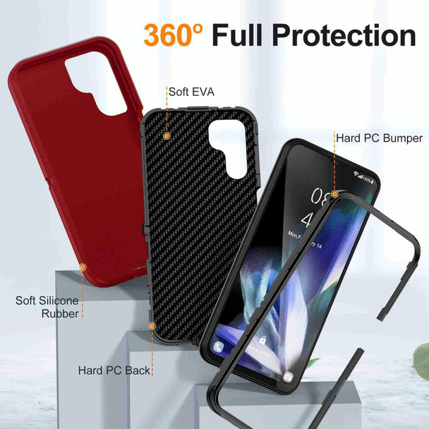 For Samsung Galaxy A54 Life Waterproof Rugged Phone Case(Red + Black)