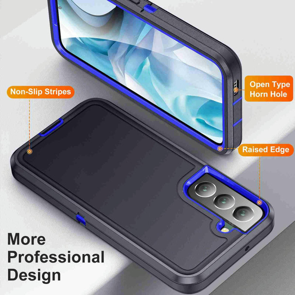 For Samsung Galaxy S23 5G Life Waterproof Rugged Phone Case(Dark Blue + Royal Blue)