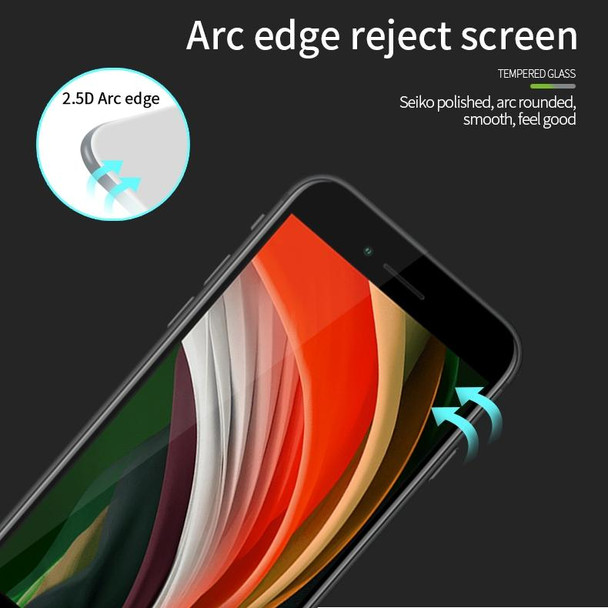 iPhone SE 2020 MOFI 9H 2.5D Full Screen Tempered Glass Film(Black)