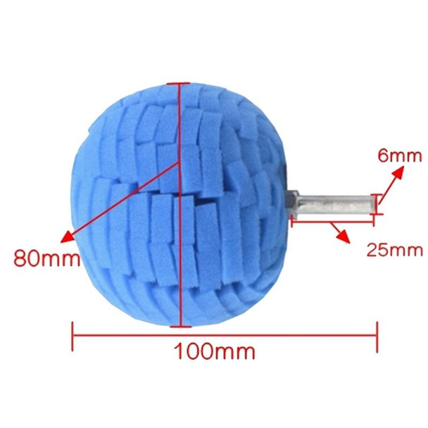 2pcs Car Wheel Rim Small Area Sponge Polishing Ball(Random Color Delivery)