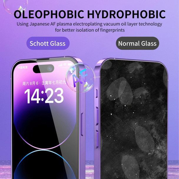 For iPhone 12 / 12 Pro ENKAY Hat-Prince 25 Degree Privacy 8K UHD AGC Tempered Glass Film