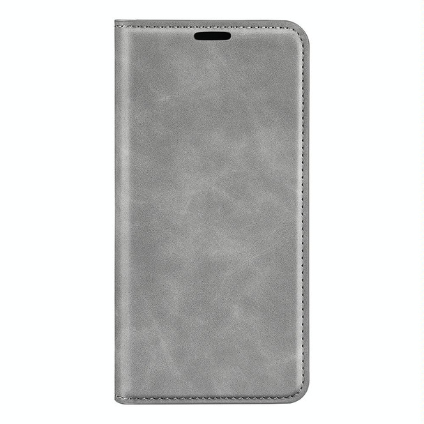 For OPPO A1 Pro 5G / Reno8 T 5G Retro-skin  Magnetic Suction Leatherette Phone Case(Grey)