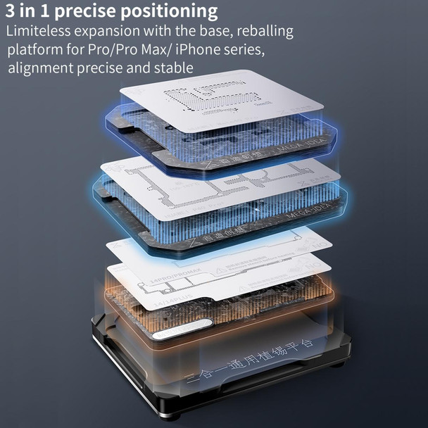 For Xiaomi 12S Ultra Qianli Mega-idea Multi-functional Middle Frame Positioning BGA Reballing Platform
