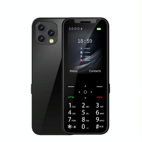 SERVO X4 Mini Mobile Phone, English Key, 2.4 inch, MTK6261D, 21 Keys, Support Bluetooth, FM, Magic Sound, Auto Call Record, Torch, Blacklist,GSM, Quad SIM (Black)