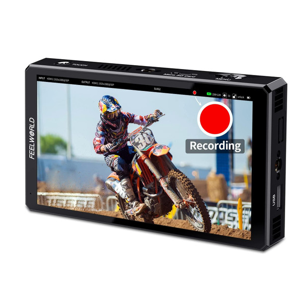 FEELWORLD CUT6 6-inch Touch Screen Monitor Recorder FHD IPS 4K HDMI Camera Field Monitor (Black)