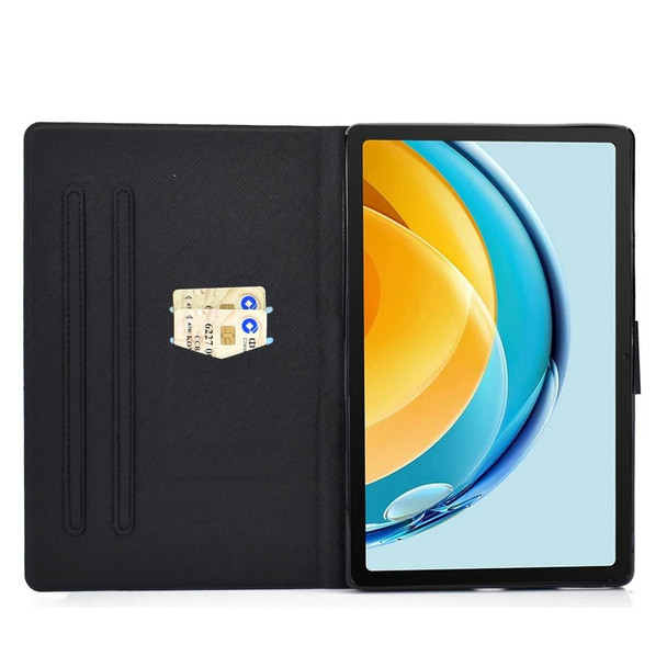 For Huawei Matepad SE 10.4 2022 Electric Pressed Colored Drawing Leatherette Tablet Case(Dog)