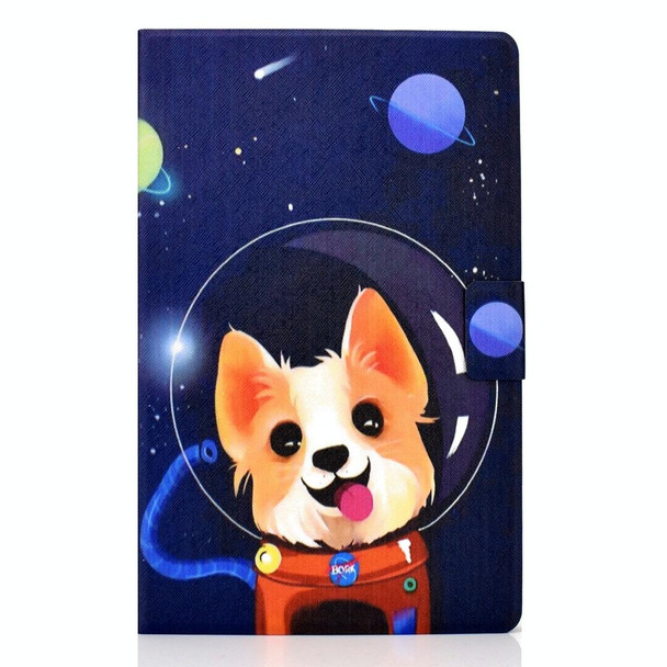 For Huawei Matepad SE 10.4 2022 Electric Pressed Colored Drawing Leatherette Tablet Case(Space Dog)