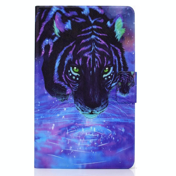 For Huawei Matepad SE 10.4 2022 Electric Pressed Colored Drawing Leatherette Tablet Case(Starry Sky Lion)